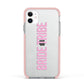 Bride Tribe Apple iPhone 11 in White with Pink Impact Case