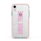 Bride Tribe Apple iPhone XR Impact Case Pink Edge on Silver Phone