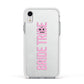 Bride Tribe Apple iPhone XR Impact Case White Edge on Silver Phone