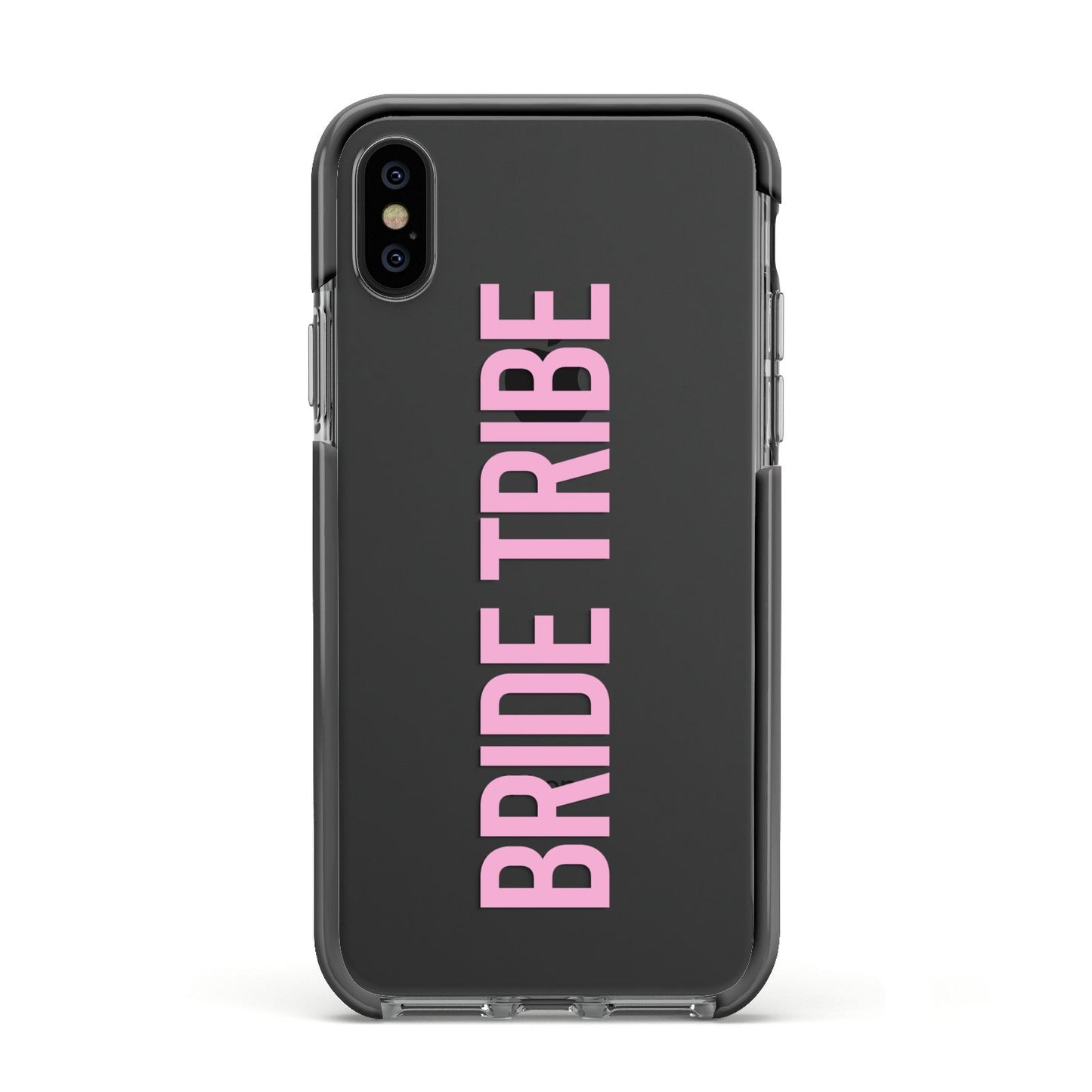Bride Tribe Apple iPhone Xs Impact Case Black Edge on Black Phone