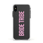 Bride Tribe Apple iPhone Xs Impact Case White Edge on Black Phone