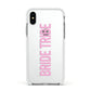 Bride Tribe Apple iPhone Xs Impact Case White Edge on Silver Phone