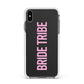 Bride Tribe Apple iPhone Xs Max Impact Case White Edge on Black Phone