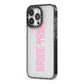 Bride Tribe iPhone 13 Pro Black Impact Case Side Angle on Silver phone