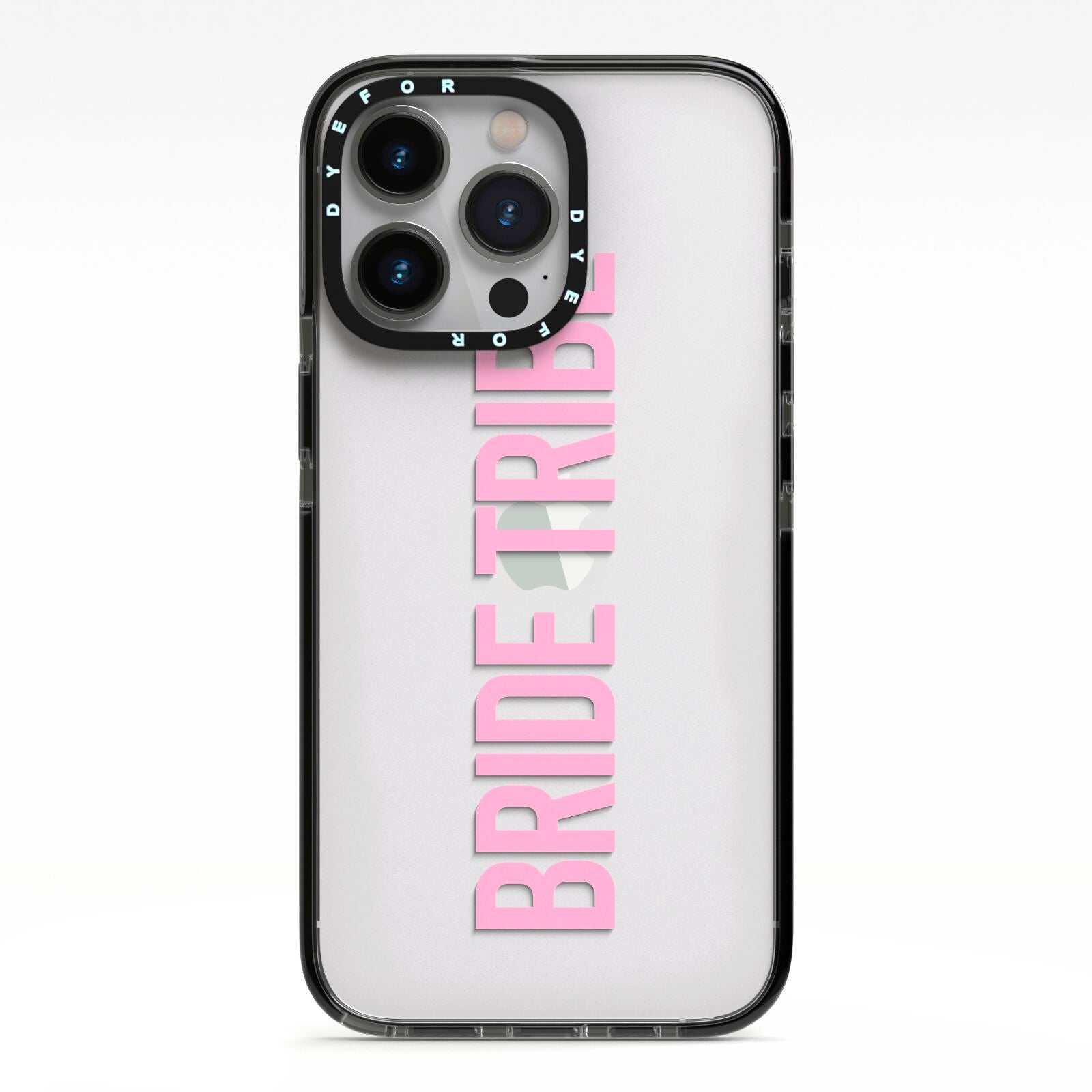 Bride Tribe iPhone 13 Pro Black Impact Case on Silver phone