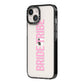 Bride Tribe iPhone 14 Black Impact Case Side Angle on Silver phone