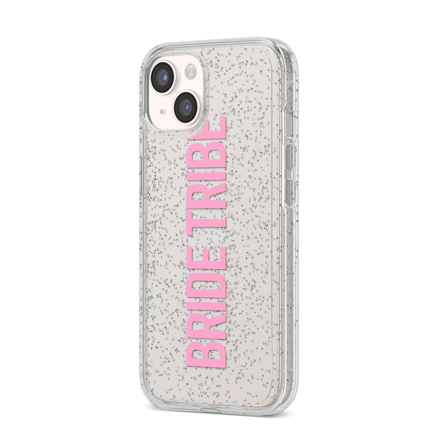 Bride Tribe iPhone 14 Glitter Tough Case Starlight Angled Image