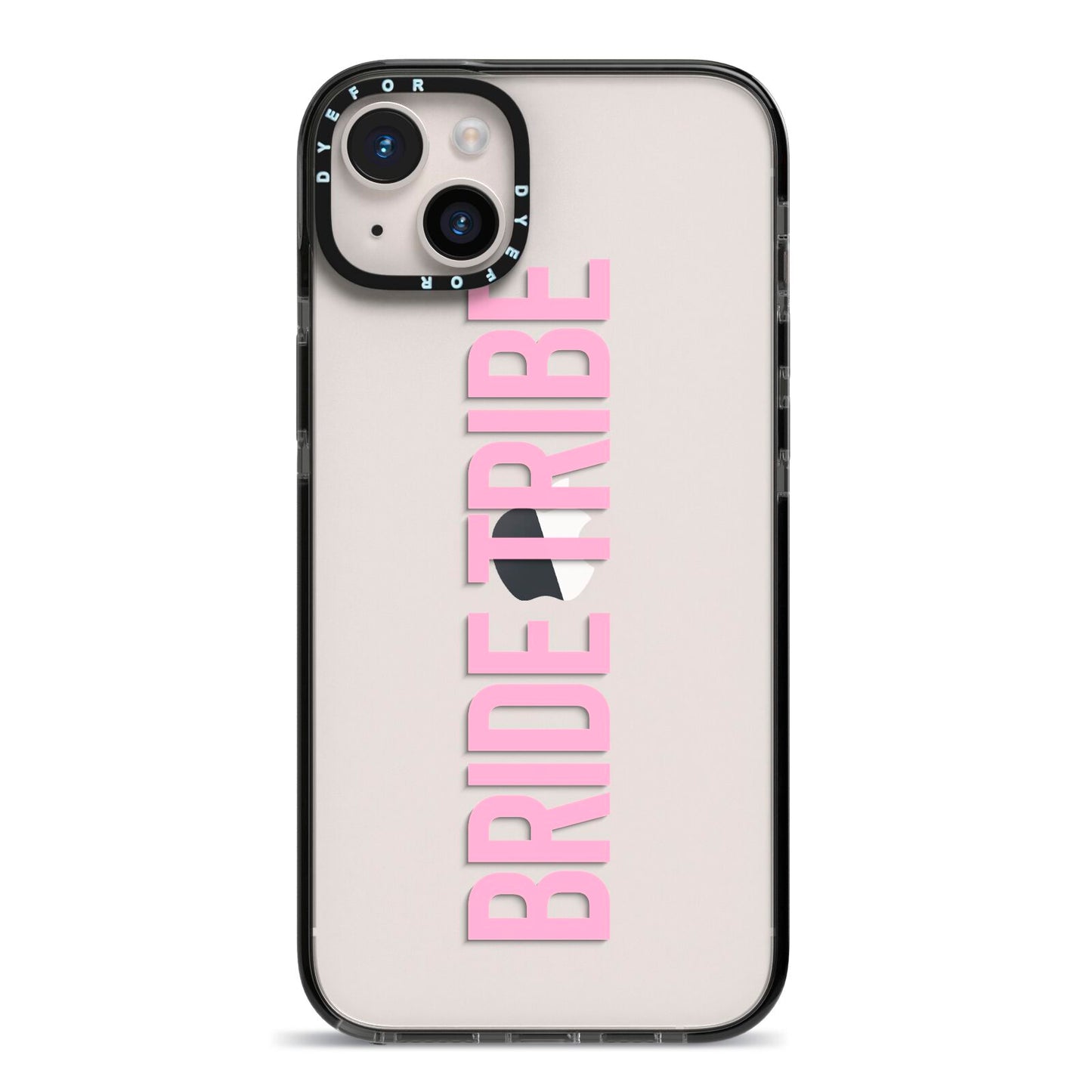 Bride Tribe iPhone 14 Plus Black Impact Case on Silver phone