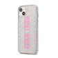 Bride Tribe iPhone 14 Plus Glitter Tough Case Starlight Angled Image