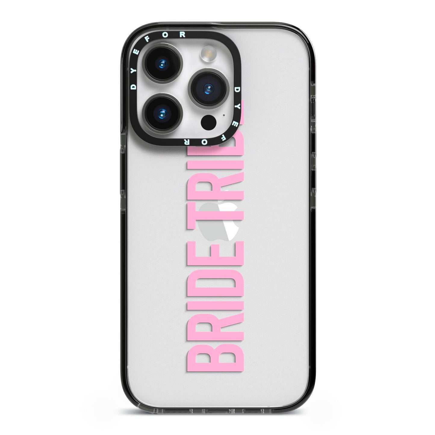 Bride Tribe iPhone 14 Pro Black Impact Case on Silver phone