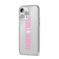 Bride Tribe iPhone 14 Pro Max Clear Tough Case Silver Angled Image