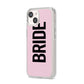 Bride iPhone 14 Clear Tough Case Starlight Angled Image