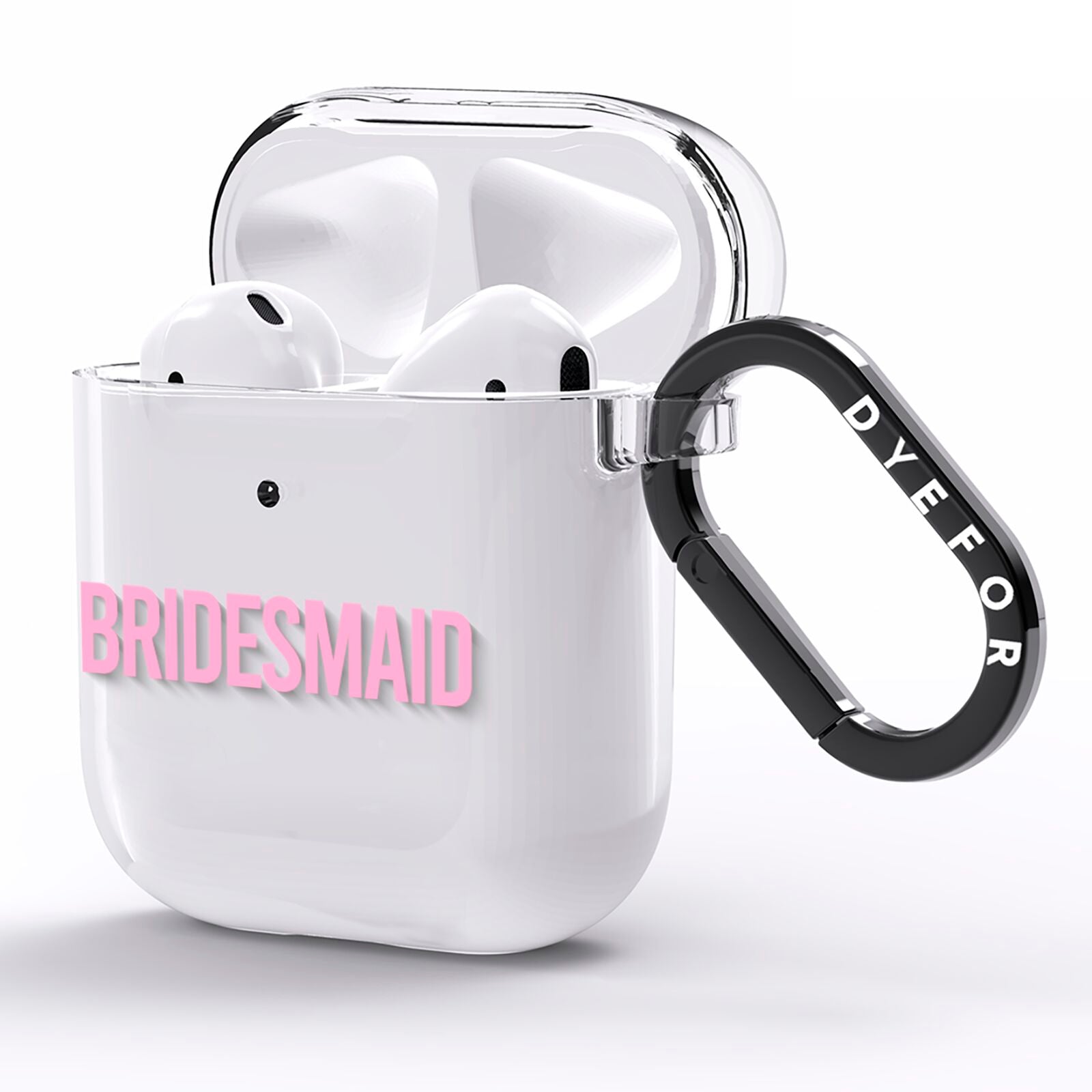 Bridesmaid AirPods Clear Case Side Image