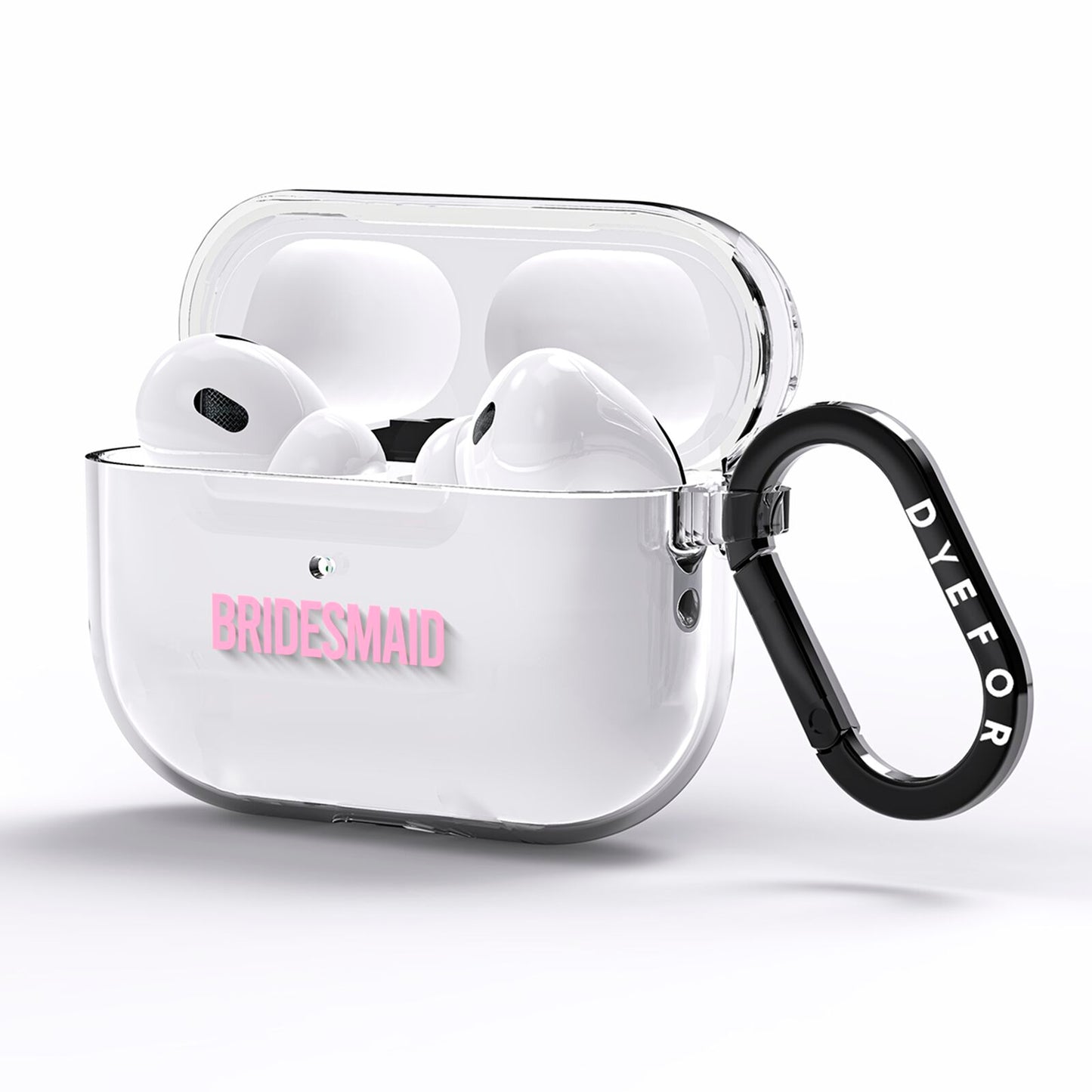 Bridesmaid AirPods Pro Clear Case Side Image