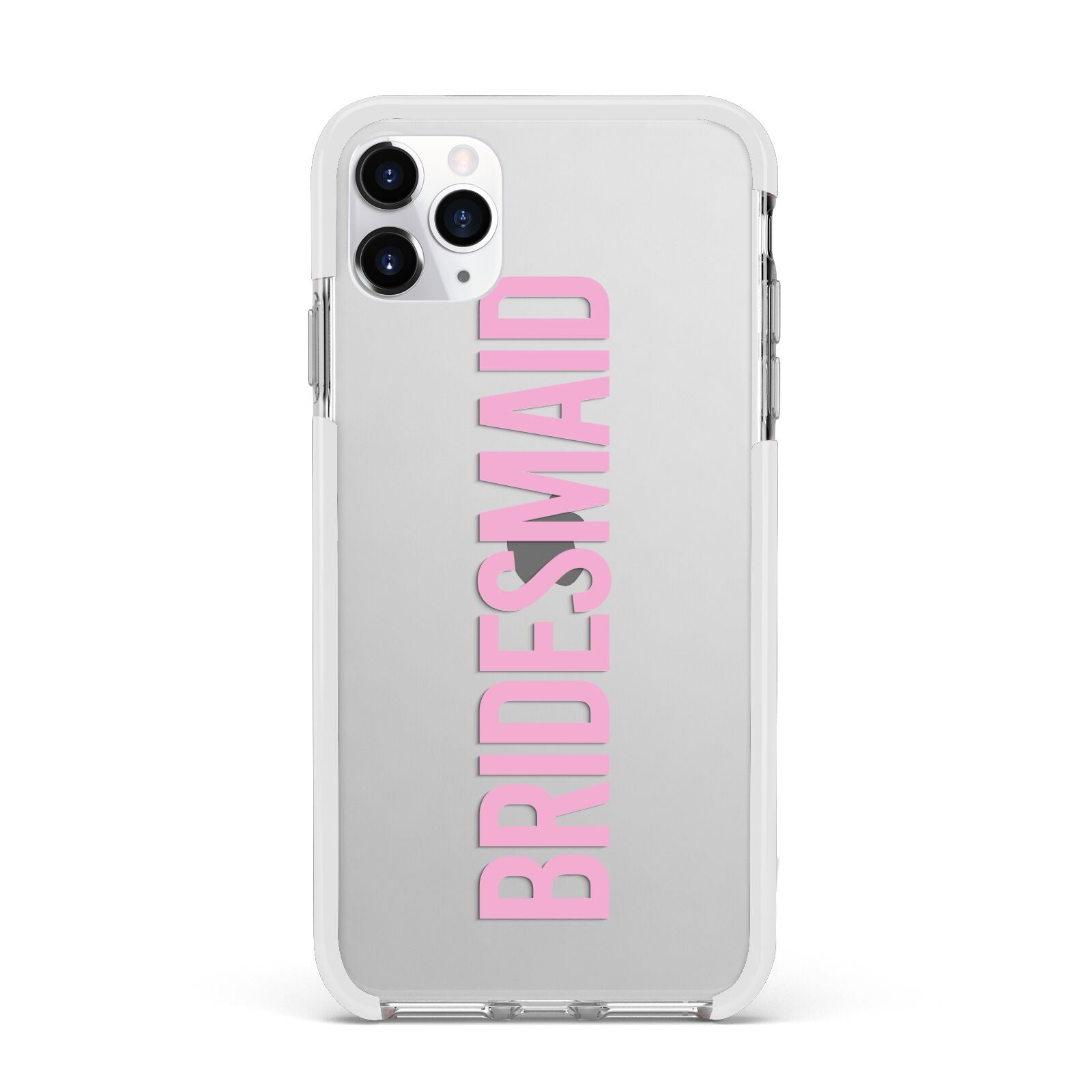 Bridesmaid Apple iPhone 11 Pro Max in Silver with White Impact Case