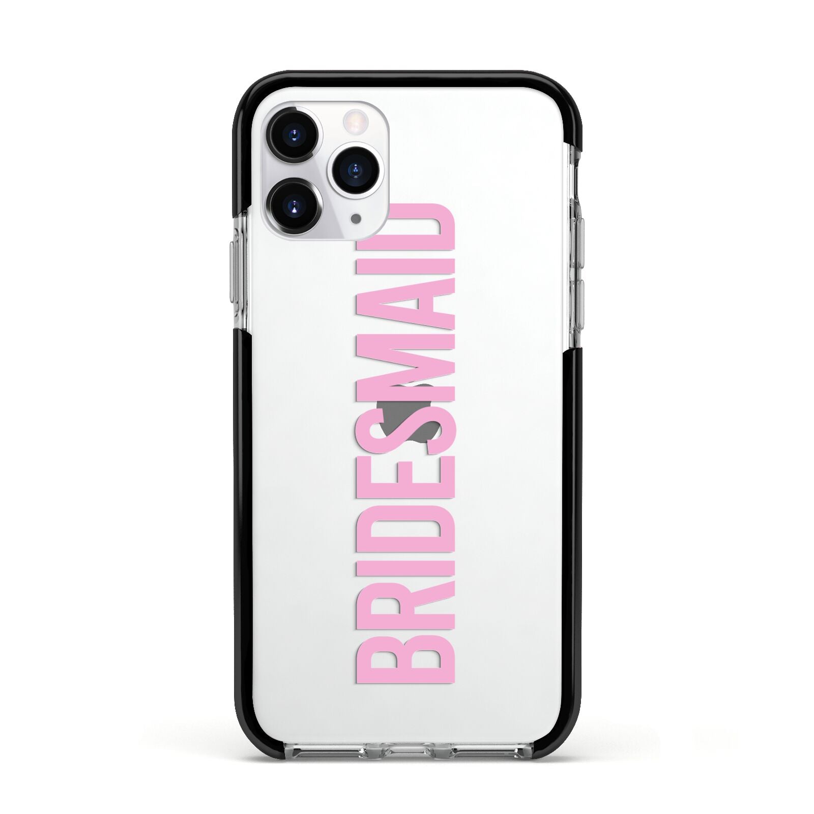 Bridesmaid Apple iPhone 11 Pro in Silver with Black Impact Case