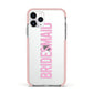 Bridesmaid Apple iPhone 11 Pro in Silver with Pink Impact Case