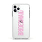 Bridesmaid Apple iPhone 11 Pro in Silver with White Impact Case