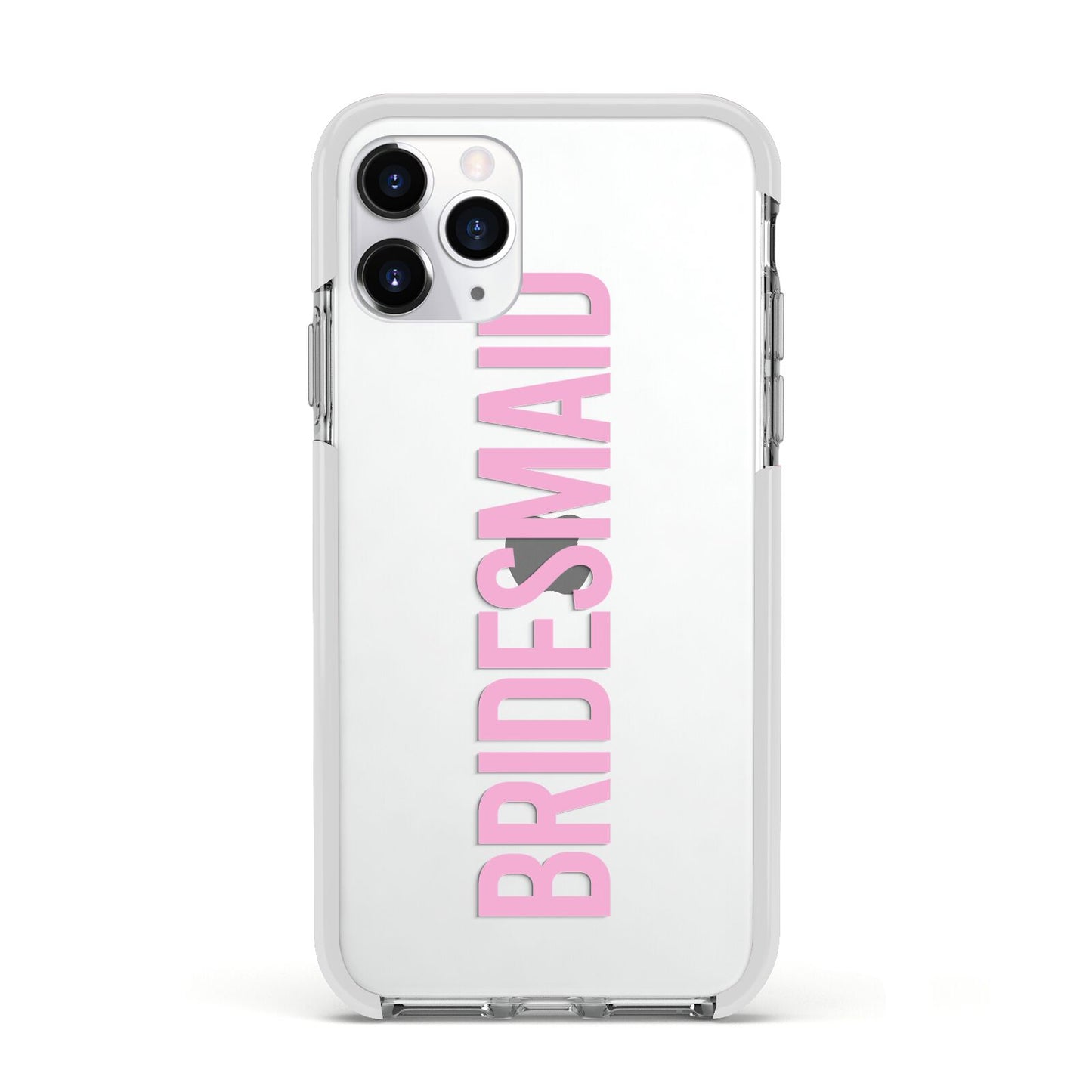 Bridesmaid Apple iPhone 11 Pro in Silver with White Impact Case