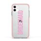 Bridesmaid Apple iPhone 11 in White with Pink Impact Case