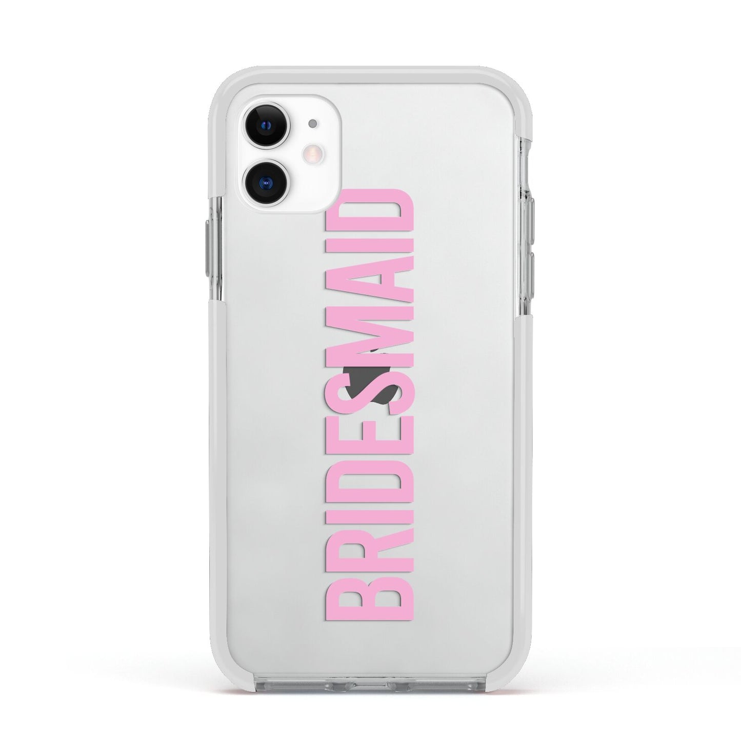 Bridesmaid Apple iPhone 11 in White with White Impact Case