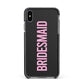 Bridesmaid Apple iPhone Xs Max Impact Case Black Edge on Black Phone