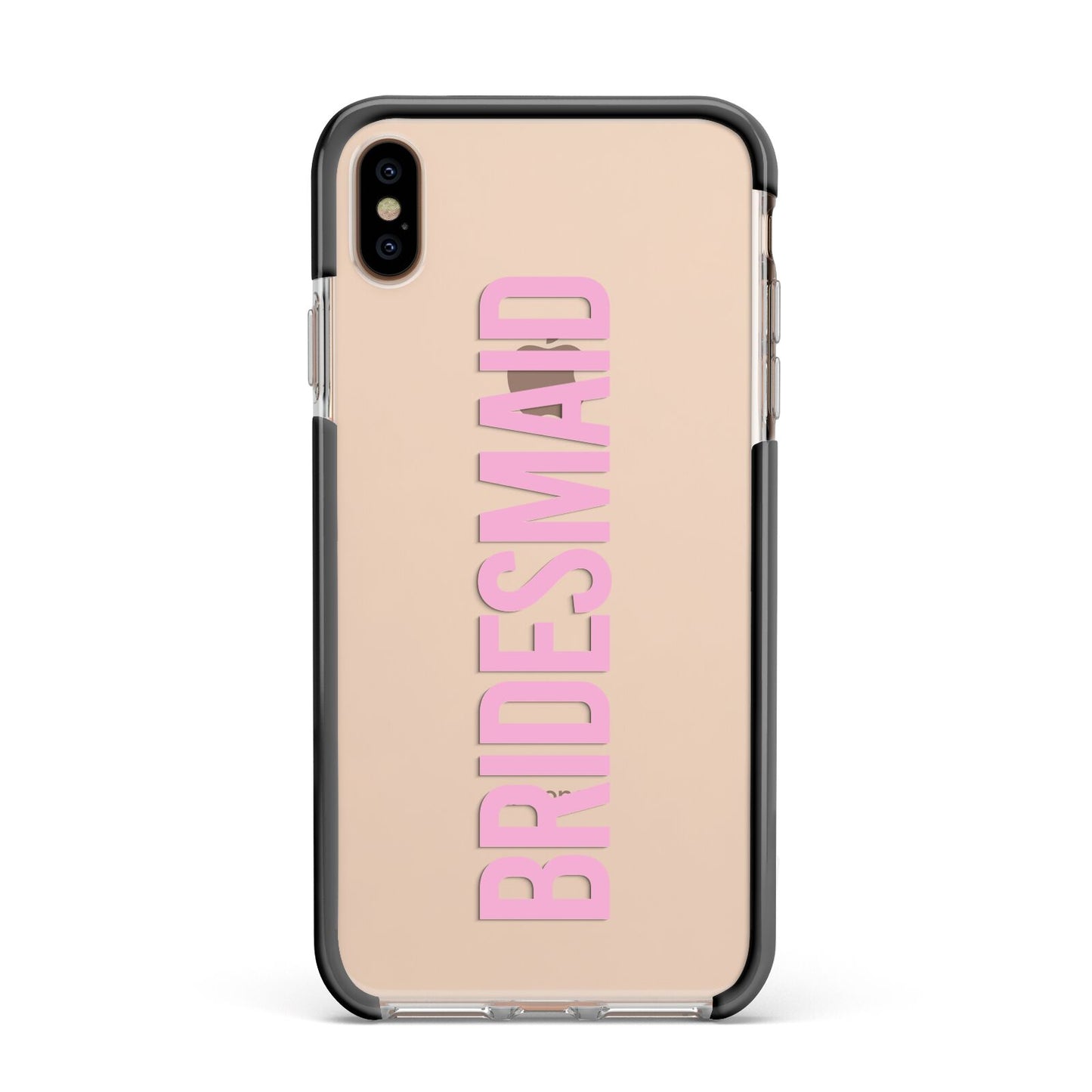 Bridesmaid Apple iPhone Xs Max Impact Case Black Edge on Gold Phone