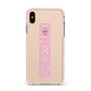 Bridesmaid Apple iPhone Xs Max Impact Case Pink Edge on Gold Phone