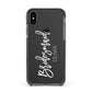 Bridesmaid Personalised Apple iPhone Xs Impact Case Black Edge on Black Phone