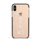 Bridesmaid Personalised Apple iPhone Xs Impact Case Black Edge on Gold Phone