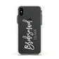 Bridesmaid Personalised Apple iPhone Xs Impact Case White Edge on Black Phone