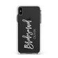 Bridesmaid Personalised Apple iPhone Xs Max Impact Case White Edge on Black Phone