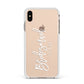 Bridesmaid Personalised Apple iPhone Xs Max Impact Case White Edge on Gold Phone