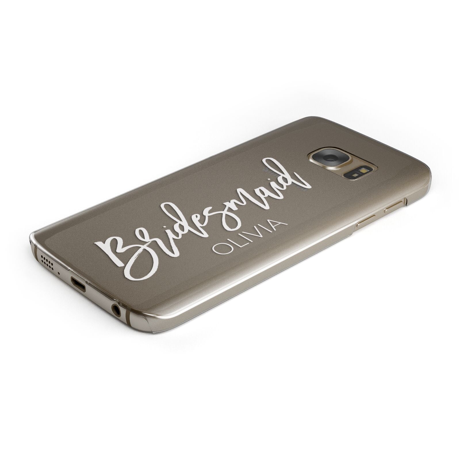 Bridesmaid Personalised Protective Samsung Galaxy Case Angled Image
