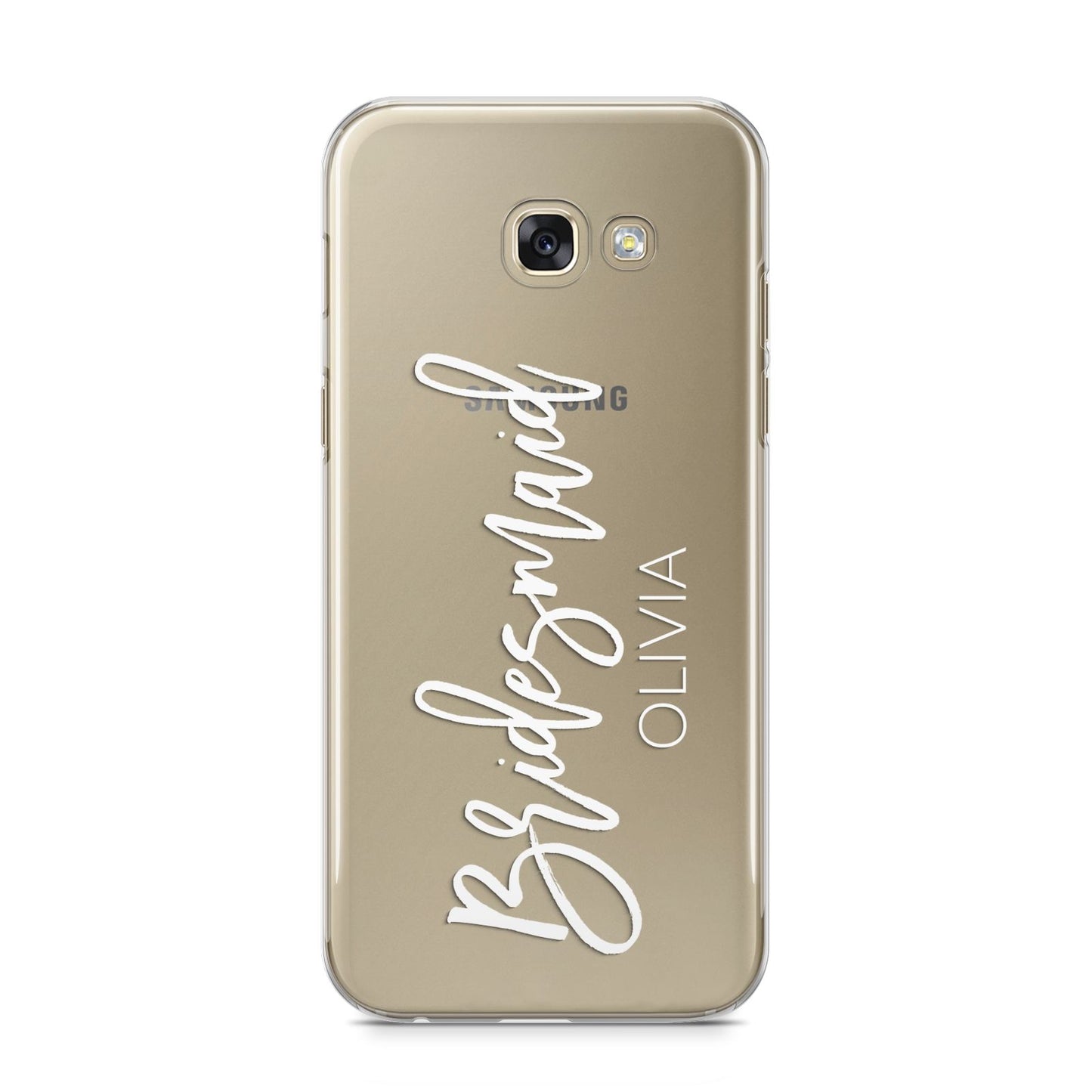 Bridesmaid Personalised Samsung Galaxy A5 2017 Case on gold phone