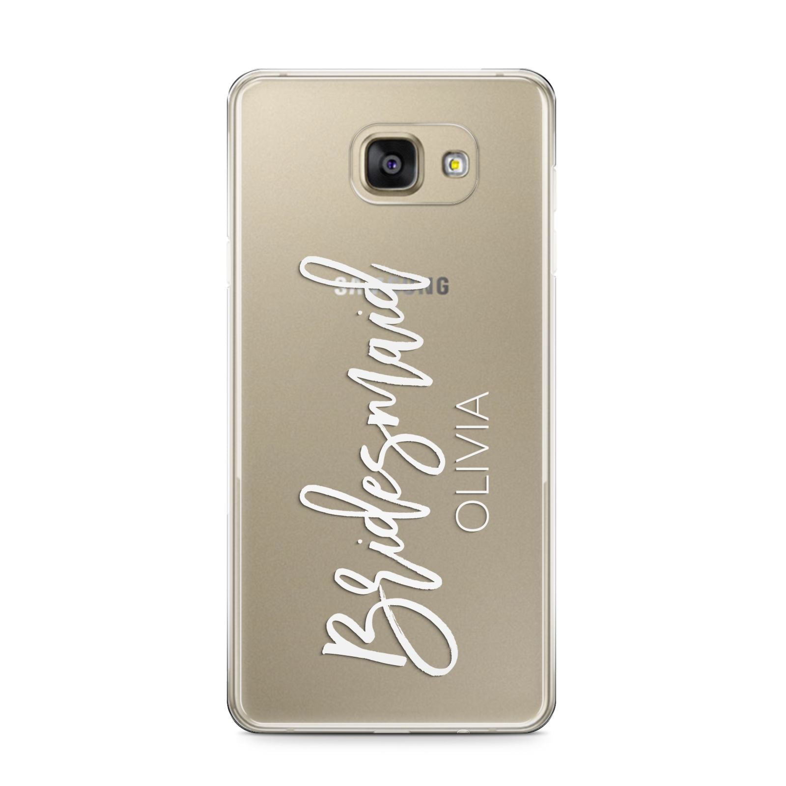 Bridesmaid Personalised Samsung Galaxy A9 2016 Case on gold phone