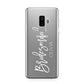 Bridesmaid Personalised Samsung Galaxy S9 Plus Case on Silver phone
