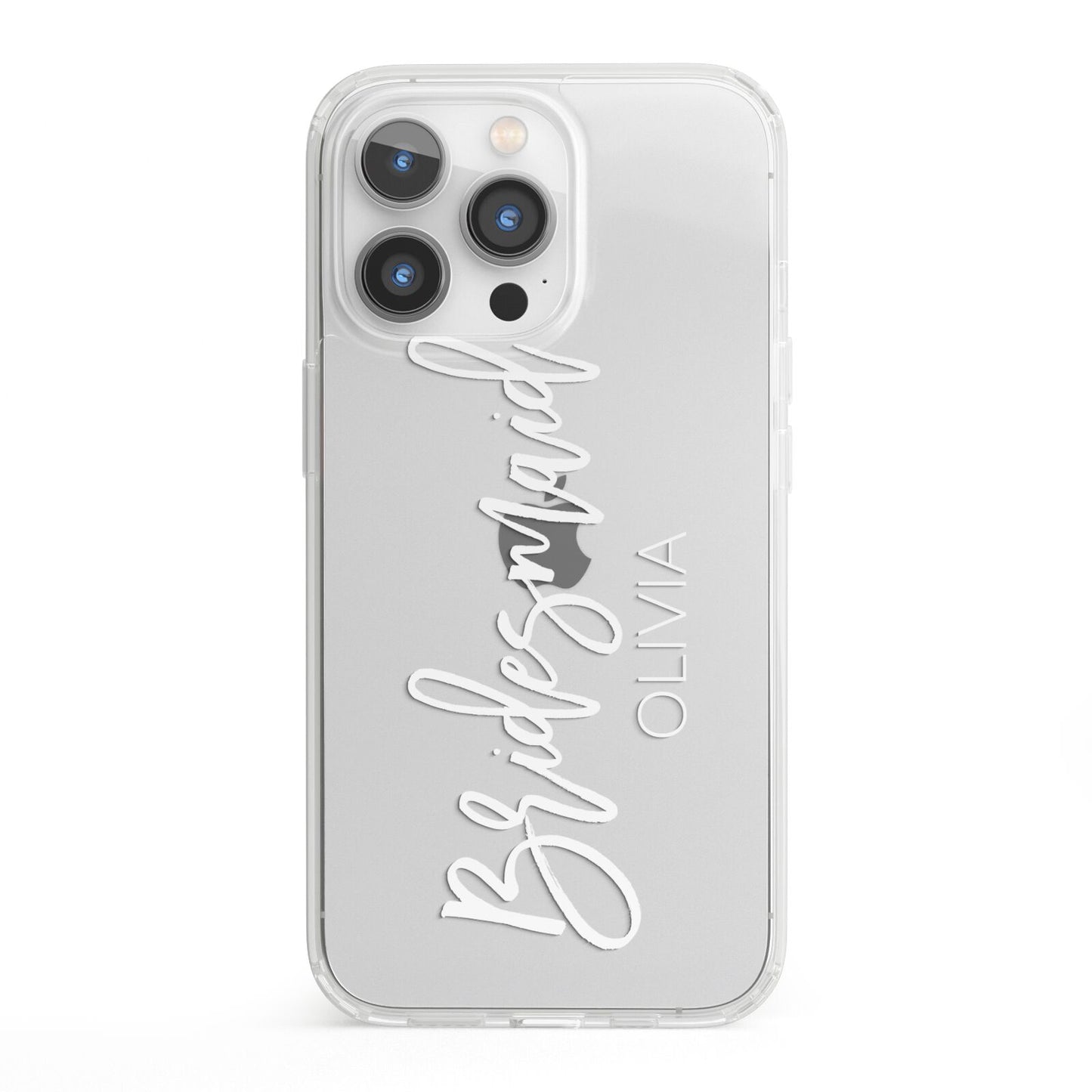 Bridesmaid Personalised iPhone 13 Pro Clear Bumper Case