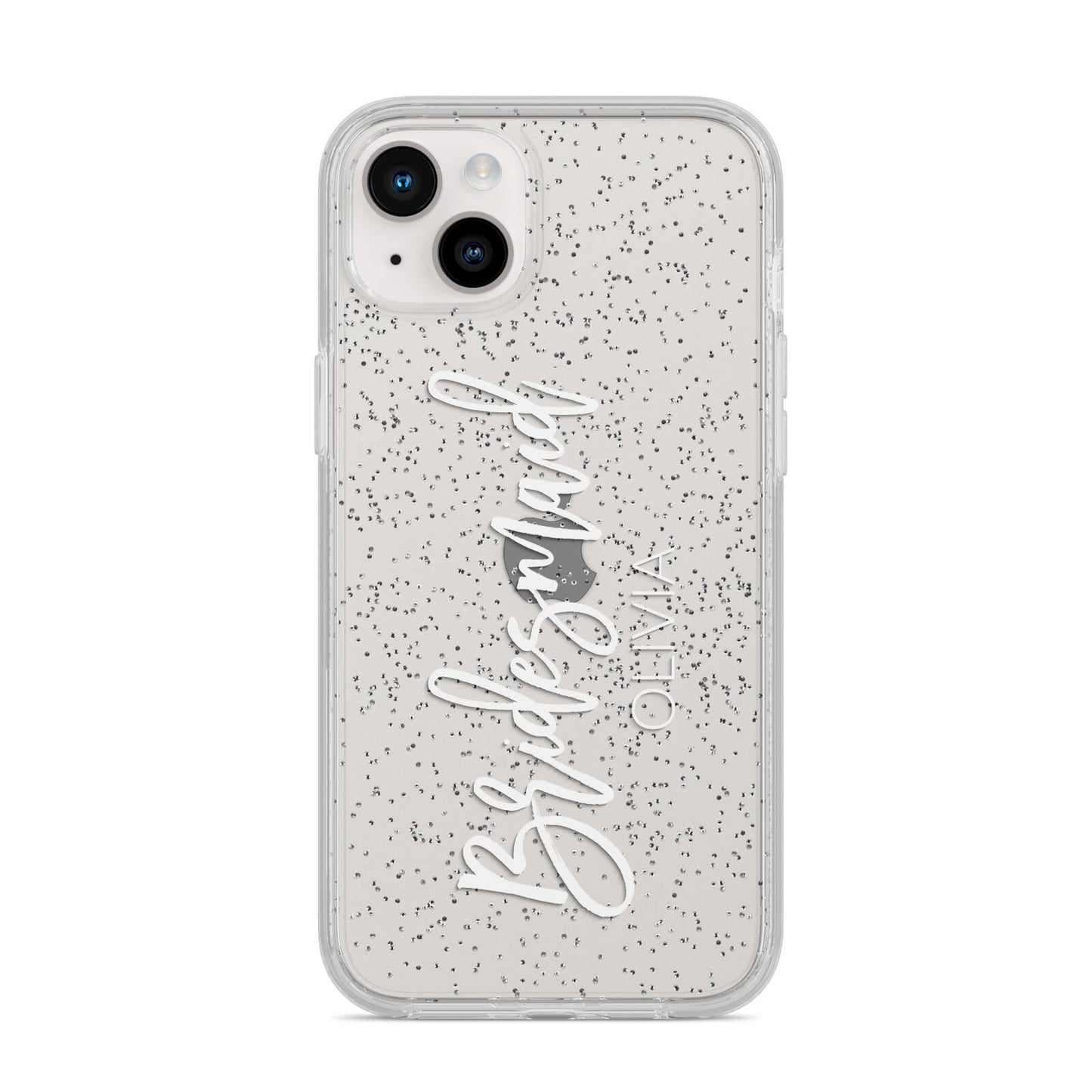 Bridesmaid Personalised iPhone 14 Plus Glitter Tough Case Starlight