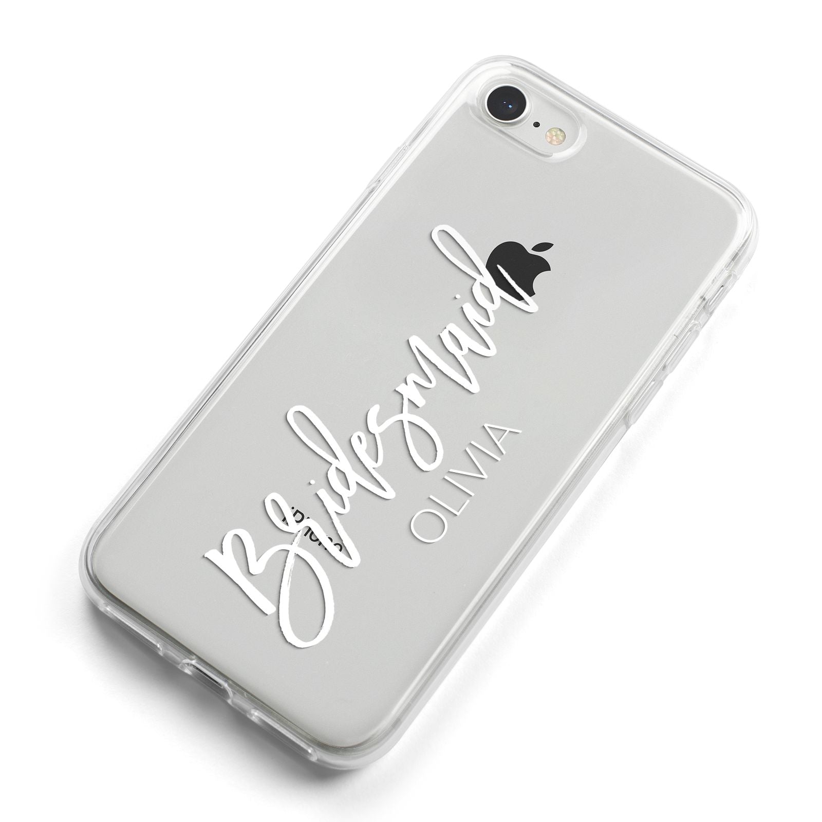 Bridesmaid Personalised iPhone 8 Bumper Case on Silver iPhone Alternative Image