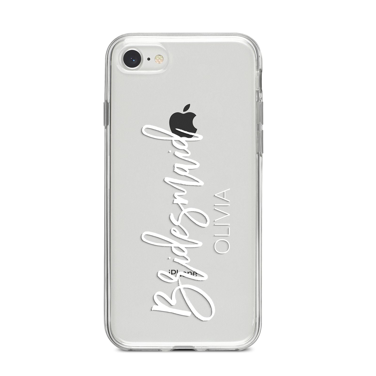 Bridesmaid Personalised iPhone 8 Bumper Case on Silver iPhone