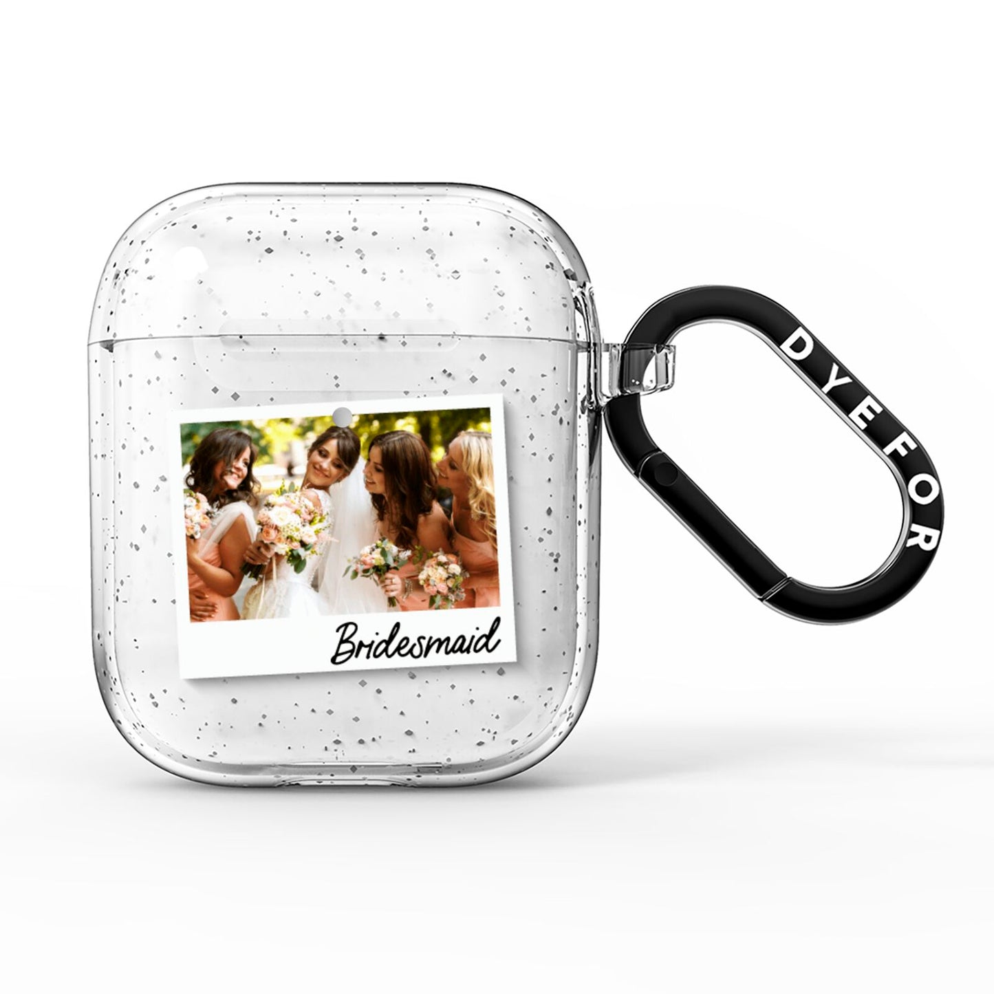 Bridesmaid Photo AirPods Glitter Case