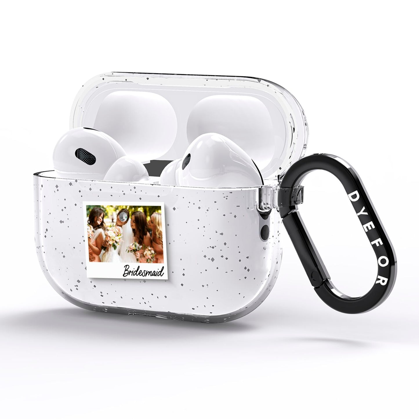 Bridesmaid Photo AirPods Pro Glitter Case Side Image