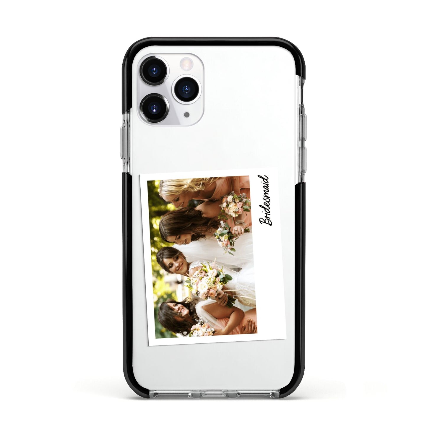 Bridesmaid Photo Apple iPhone 11 Pro in Silver with Black Impact Case