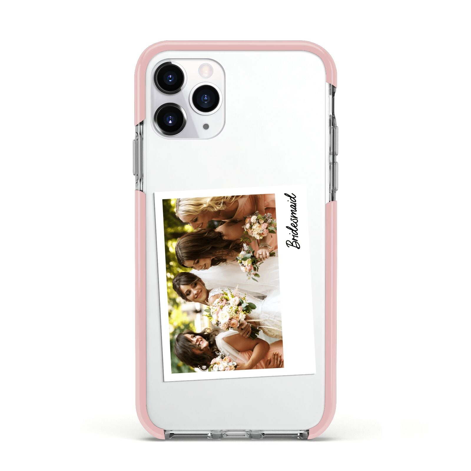 Bridesmaid Photo Apple iPhone 11 Pro in Silver with Pink Impact Case