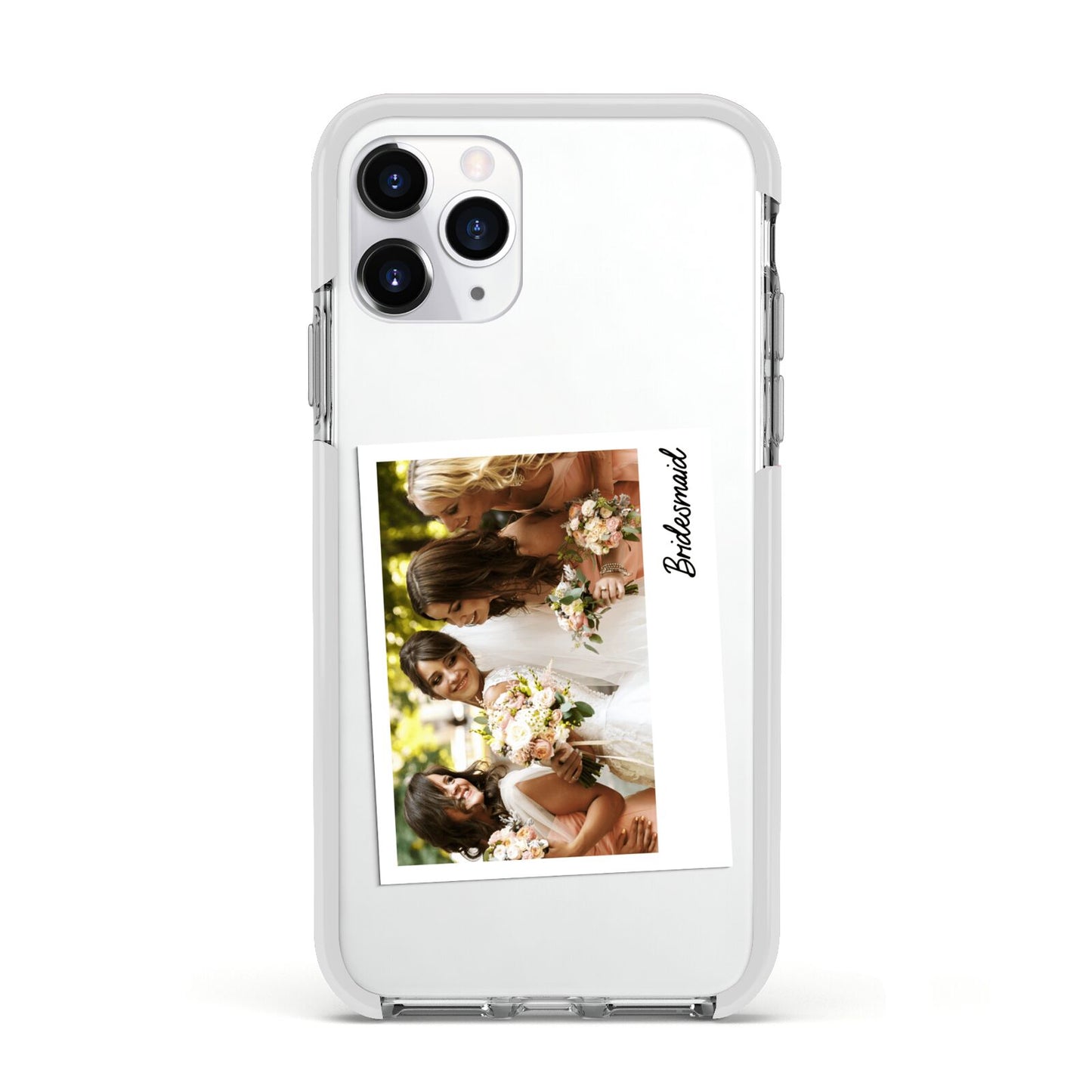 Bridesmaid Photo Apple iPhone 11 Pro in Silver with White Impact Case