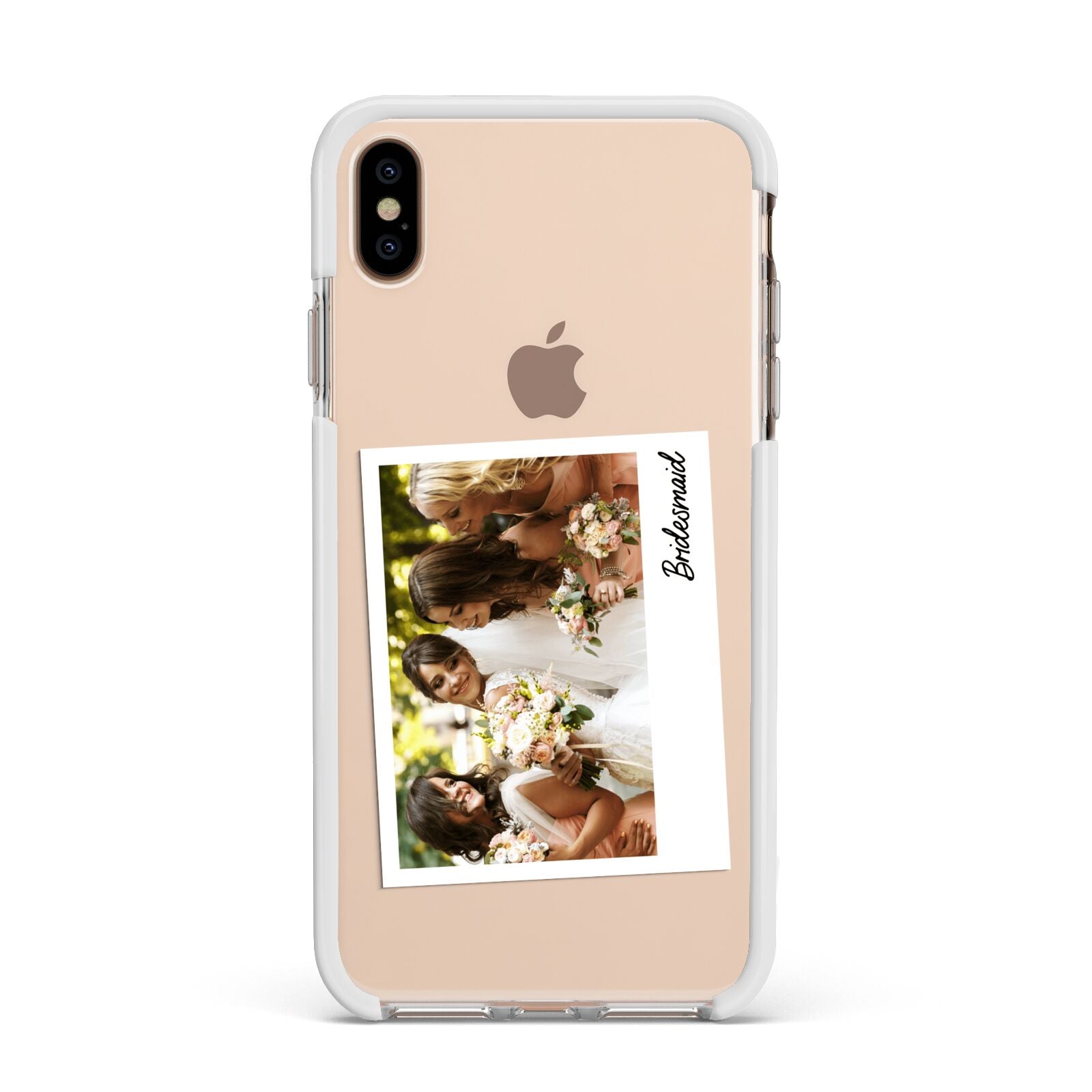 Bridesmaid Photo Apple iPhone Xs Max Impact Case White Edge on Gold Phone