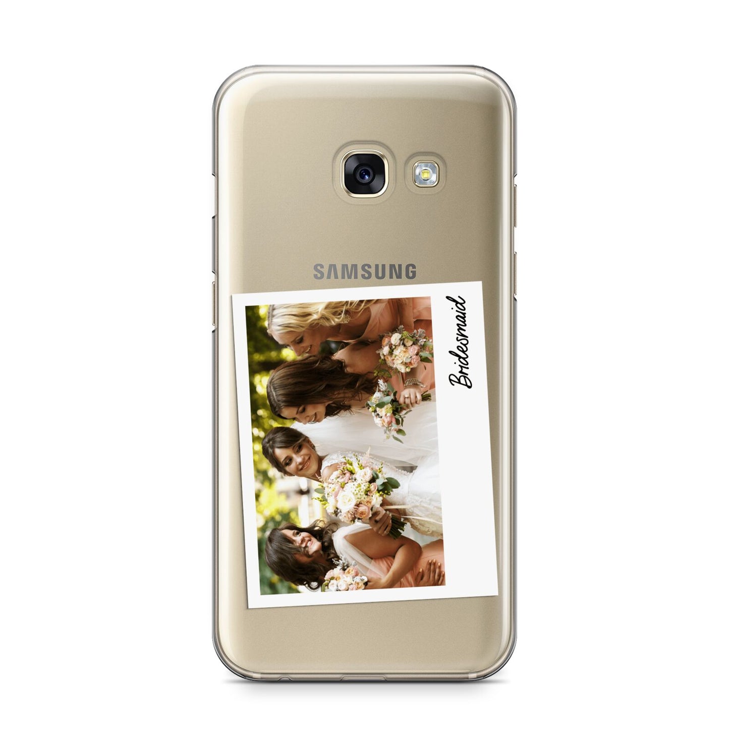 Bridesmaid Photo Samsung Galaxy A3 2017 Case on gold phone
