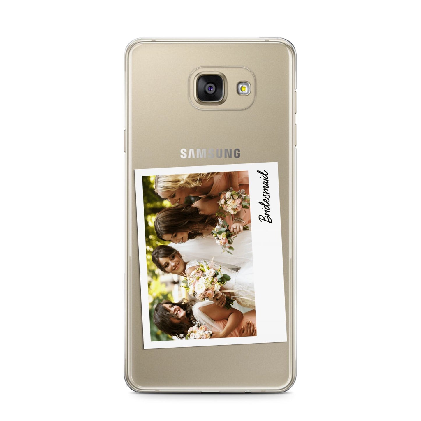 Bridesmaid Photo Samsung Galaxy A7 2016 Case on gold phone
