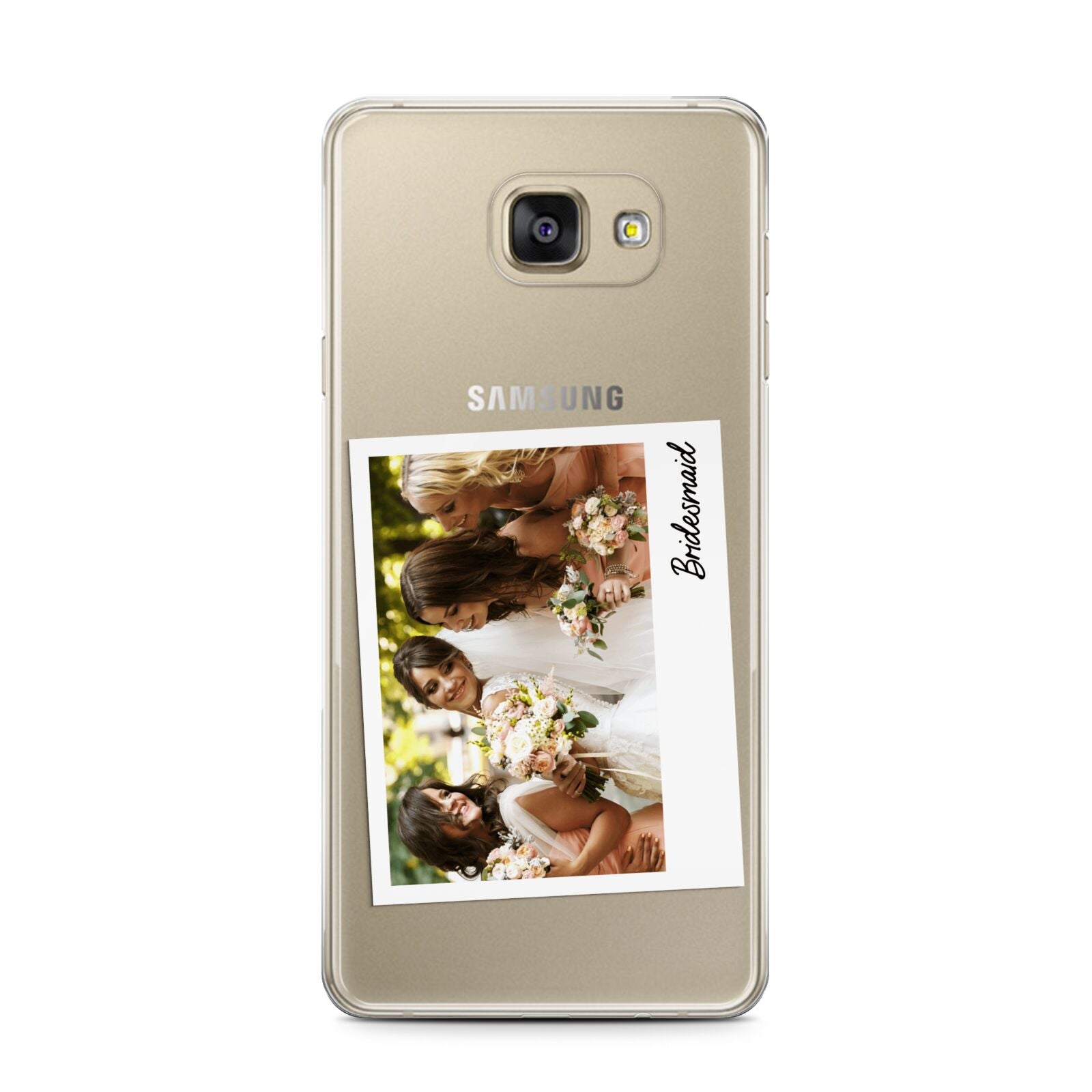 Bridesmaid Photo Samsung Galaxy A7 2016 Case on gold phone